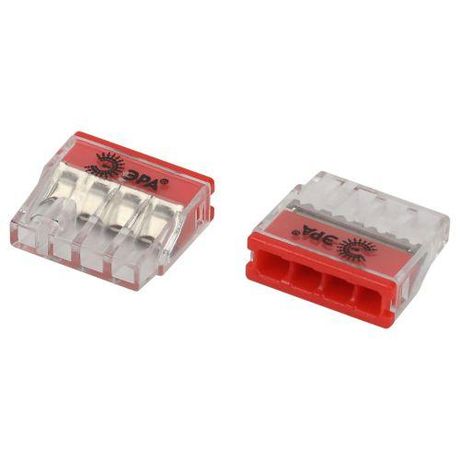 Клемма быстрозажимная 2273-204 компактная 4-проводная 0.2-2.5 мм2 NO-225-359 (упаковка 40 шт.) - Б0067922 ЭРА