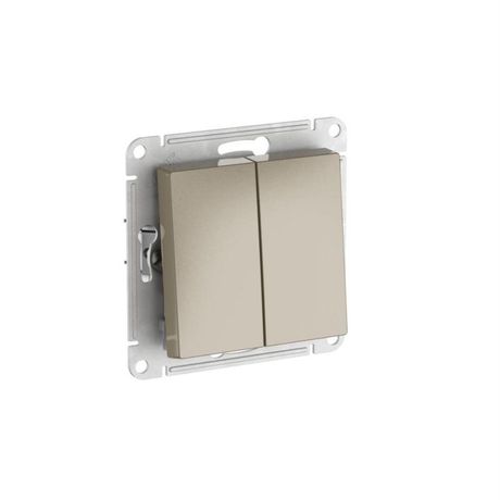 Переключатель 2-кл. AtlasDesign (сх. 6/2) 10AX быстрозажим. клем. механизм шампань SE ATN000565S APC