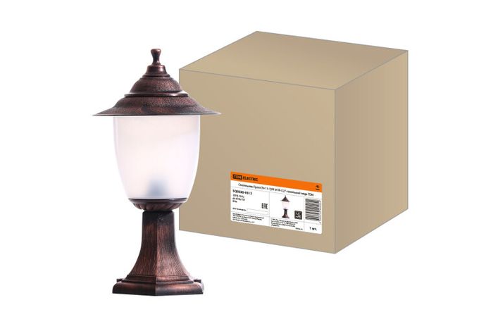 Светильник садово-парковый Прага Эл-11-72М 60 Вт Е27 напольный медь | SQ0330-0512 TDM