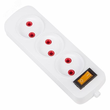 Колодка 3 гнезда с кнопкой без заземления «Эконом» | 11-8713 PROconnect MEET