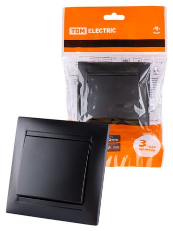 Выключатель 1 кл. 10А графит "Лама" | SQ1815-0601 TDM