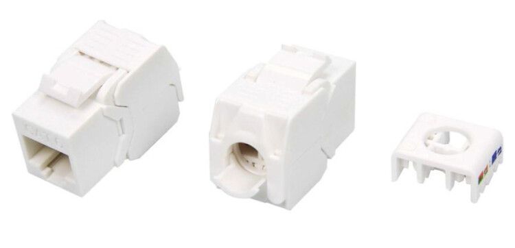 Вставка Keystone Jack RJ45 (8P8C) кат.6 180град. Toolless KJ8-8P8C-C6-180-TLS-WH бел. Hyperline 426190