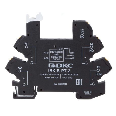 Колодка ультратонкая для реле серии RIS, вх. напр. 48V AC/DC, push-in клеммы - IRK-B-PT-3 ДКС