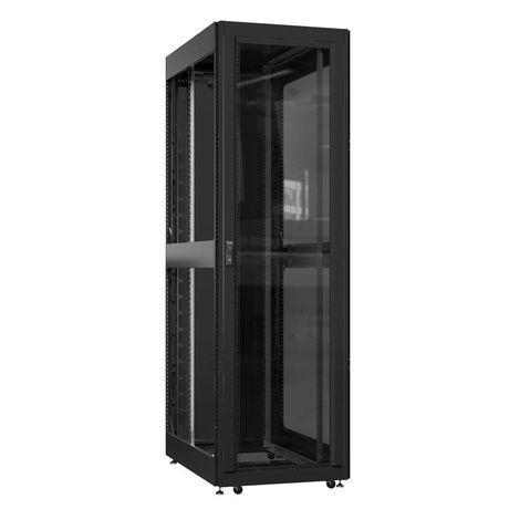 Шкаф серверный 52U 800х1000 передняя дверь: стекло IP41. задняя двустворчатая глухой металл IP51. боковые панели: без. цвет: черный RAL9005 - EX 8052.9150 SYSMATRIX