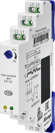 Реле контроля трехфазного напряжения ЕЛ-12У AC400В УХЛ4 Меандр A8302-19911359