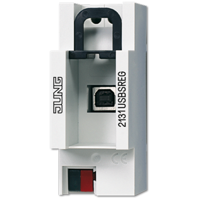 USB-интерфейс, совместимо с KNX Data Secure, монтаж на DIN-рейку, 2 модуля; | 2131USBSREG Jung
