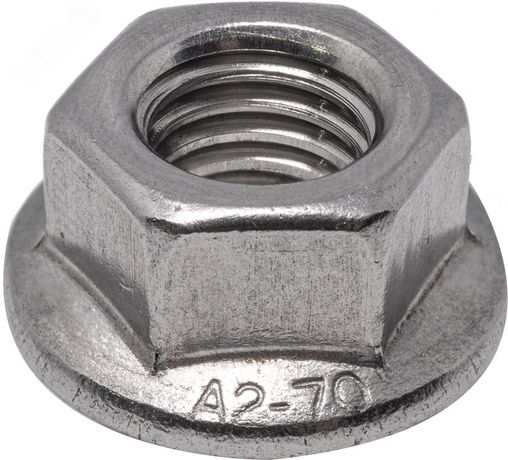 Гайка шестигранная с фланцем DIN 6923 М 6 A2 - А2 М6/100 КМП