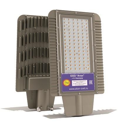 Светильник светодиодный АТ-ДКУ-100 Viking 100Вт 12800лм cos0.98 5000К 220В IP67 КСС ШБ от 380Вт Атон АТДКУ100