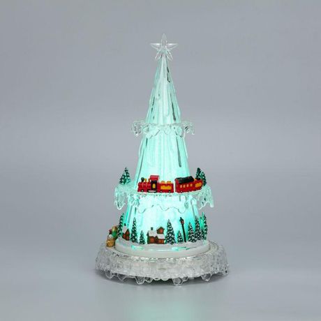 Фигура светодиодная "Новогодний поезд с мелодией" 30.5см RGB на подставке Neon-Night 513-025