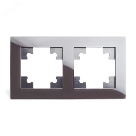 Рамка горизонтальная 2-местная, серия Катрин, GFR00-7002-04, шоколад | 39536 STEKKER FERON