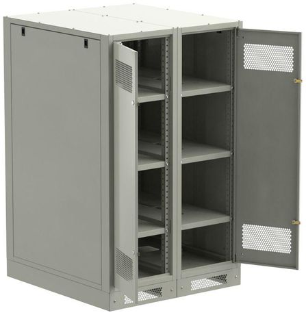 Шкаф LINEA B (пустой) 1450х900х950мм двустворчатая металлическая дверь серый - LB35-14H99-2M IEK