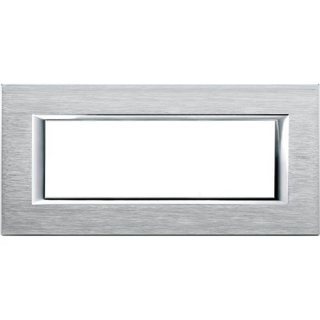 Рамка 6мод. Axolute прямоугол. анодирован. хром Leg BTC HA4806CR Legrand