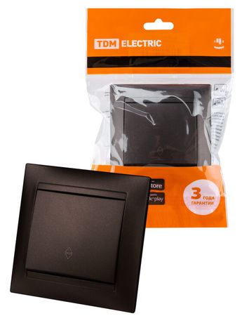 Выключатель на 2 направления 1 кл. 10А шоколад "Лама" | SQ1815-0506 TDM