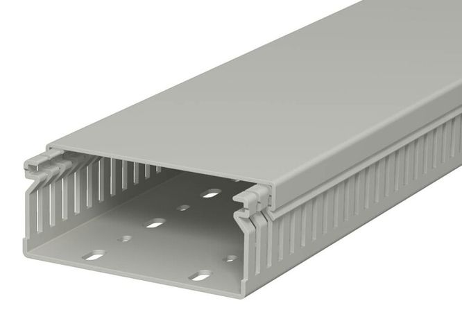 Распределительный кабельный канал LK4 40x100x2000 мм (ПВХ,серый) (LK4 40100) | 6178018 OBO Bettermann