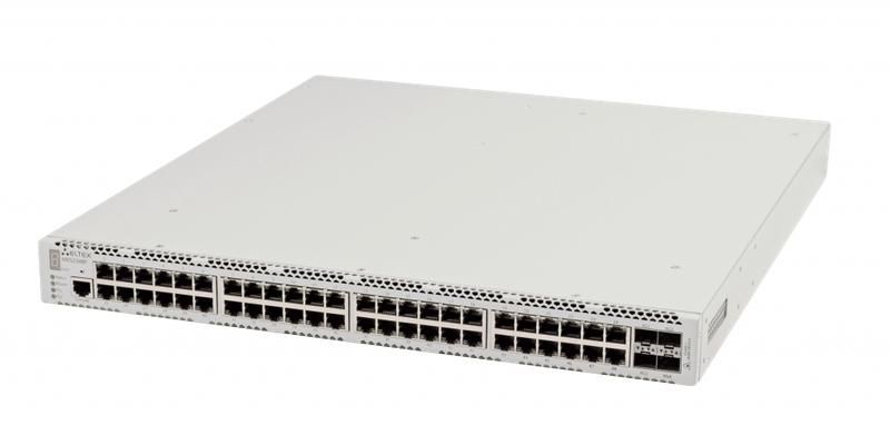 Коммутатор Ethernet 48 портов 10/100/1000 Base-T (PoE/PoE+) 4 порта 10GBase-R (SFP+)/1000Base-X (SFP) L3 2 слота для модулей питания ELTEX MES2348P