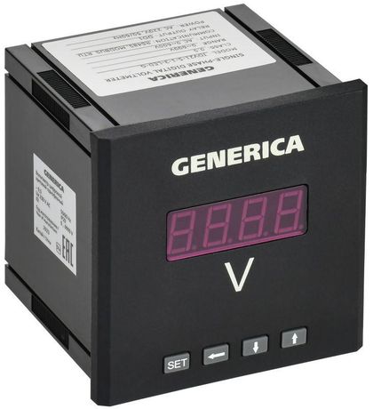 Вольтметр цифровой щитовой однофазный DO RS-485 96х96мм LED | IDV21-5-1-3-LED-G GENERICA IEK