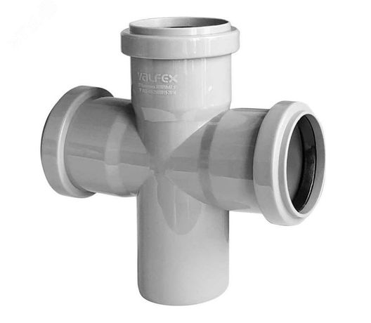 Крестовина 110 87 градусов, канализационная - 27211110 VALFEX