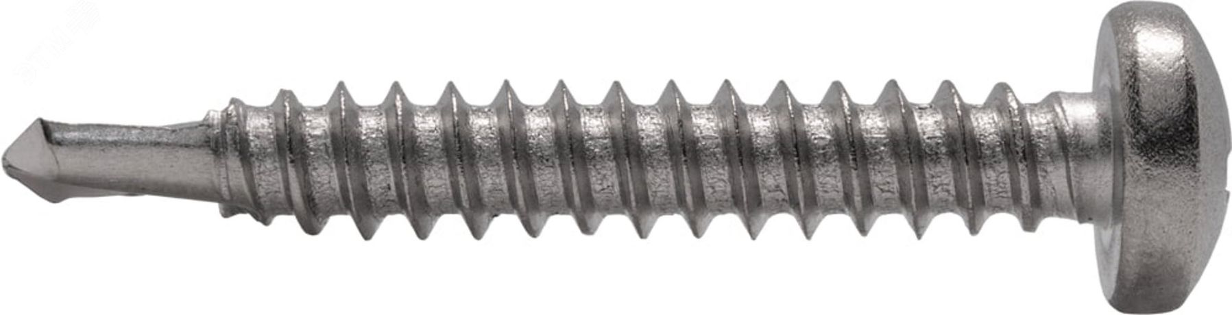 Саморез с полукруглой головкой буром DIN 7504М 4,8x19 A2 - А2 4,8*19/400 КМП