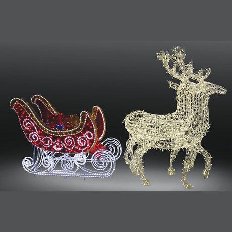 Фигура профессиональная олени с санями - 503-112 NEON-NIGHT