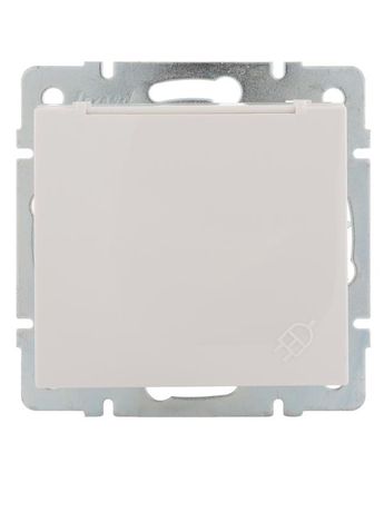 Розетка 1-м СП Rain 16А IP20 с заземл. крышкой керамика механизм бел. LEZARD 703-0288-123