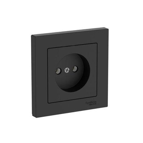 Розетка AtlasDesign 16А без заземл. быстрозажим. клем. в сборе карбон SE ATN001040S APC