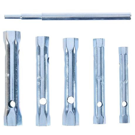 Набор ключей трубчатых торцевых, 8-17 мм, вороток, оцинкованные, 6 шт. - 137405 Sparta