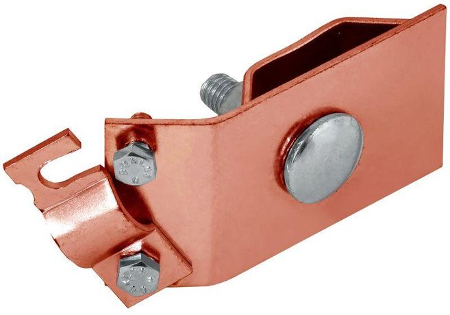 Держатель проводника круглого 6-10мм желоб водостока медь IEK - ZDP80-50-8-16