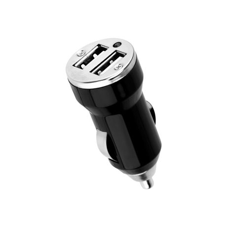 Устройство зарядное в прикуриватель 2 x USB, 1000+2100mA, черное - 16-0290 MEET