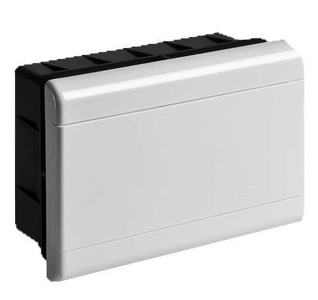 Щиток распределительный встраиваемый на 9 модулей с непрозрачной дверцей белый IP40 (ЩРв-П-9) - 68129Б TYCO