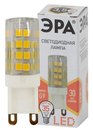 Лампа светодиодная LED 3,5 Вт 280Лм 2700К капсула теплый G9 170-265В JCD-3,5W-CER-827-G9 Standart - Б0027861 ЭРА