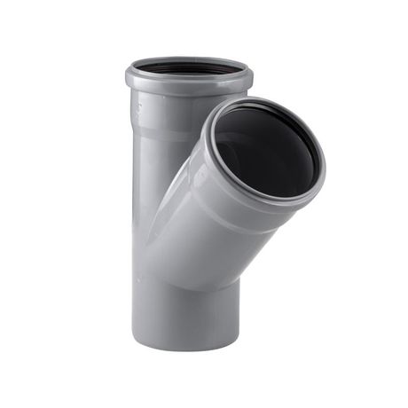 Тройник ВК ПП 125/125х45 S сер. RTP 36312