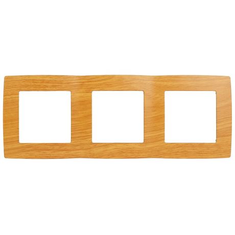 Рамка для розеток и выключателей 3 поста ольха пластик ЭРА 12 12-5003-07 - Б0014767