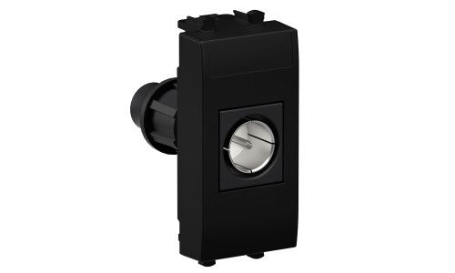 Розетка телевизионная одиночная TV 1мод. Avanti "Черный матовый" модульная DKC 4412501 ДКС