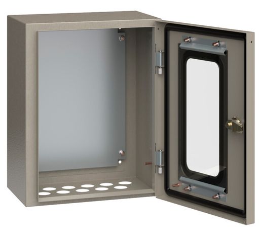 Корпус металлический ЩМП-1-0 (395х310х220мм) У2 IP54 прозрачная дверь IEK - YKM11-01-54-1