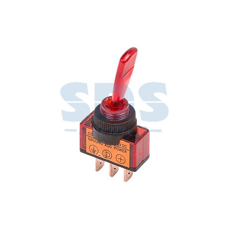 Тумблер 24V 20А (3c) ON-OFF однополюсный с красной подсветкой | 36-4390 REXANT MEET