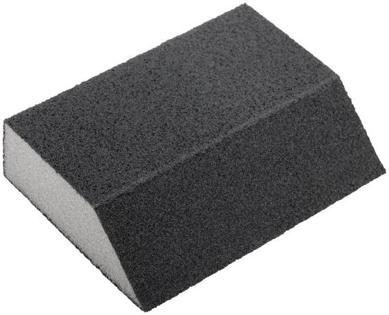 Губка шлифовальная угловая, алюминий-оксидная, 100х70х25 мм, средняя жесткость Р 80 - 38373 РОС