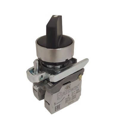 Переключатель КПЕ-1111-РС рукоятка на два полож. с фикс. металлич. осн. 1з+1р 10А диаметр посадочн. отверстия 22мм УХЛ3 IP40 черн. Реле и Автоматика A8012-79682422