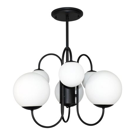 Светильник "Тефия" 261 (Плафон 8728; 8730) НСБ 01-6х40-101 (ИМ) подвесной черн. Элетех 1005405126