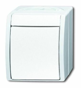 Переключатель 1-клавишный, IP44, для открытого монтажа, серия ocean, цвет альпийский белый | 1085-0-1632 2CKA001085A1632 ABB