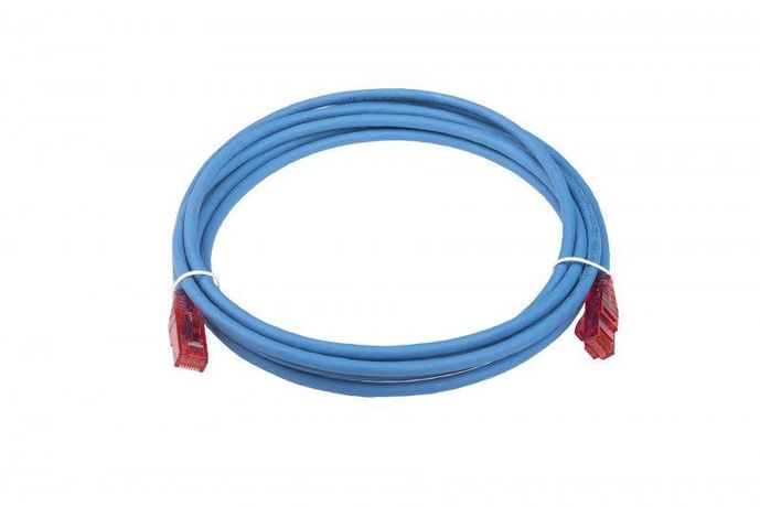 Патч-корд PC-LPM-UTP-RJ45-RJ45-C5e-3M-LSZH-BL U/UTP, Cat.5е, LSZH, 3 м, синий | 30923 Hyperline