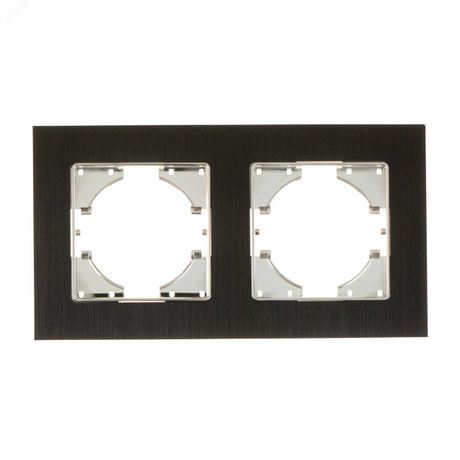 Рамка Ugra 2-местная алюминий, чёрный - С1120-035 GUSI