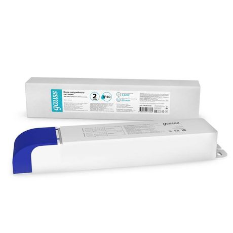 Блок аварийного питания универсальный для светильников БАП 60 Вт 4.4 Ач Li-Ion 1 ч AC 220В IP40 Поликарбонат Uвых Universal Gauss - 997911040
