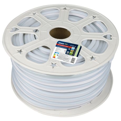 Лента светодиодная ULS-N21-2835-120LED/m-8mm-IP67-220V-8W/m-50M-GREEN NEON 120LED/м зел. 8Вт/м IP67 220 8мм гибкая герметичная (уп.50м) Uniel UL-00003767