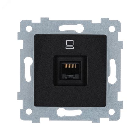Механизм розетки комп. СП Мария IP 20 РК1-455 антрацит Кунцево 110034
