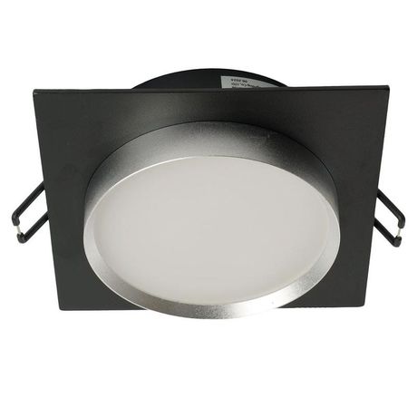 Светильник потолочный встраиваемый, 15W 230V GX53, черный + серебро, квадрат, без лампы, DL506 | 51363 FERON