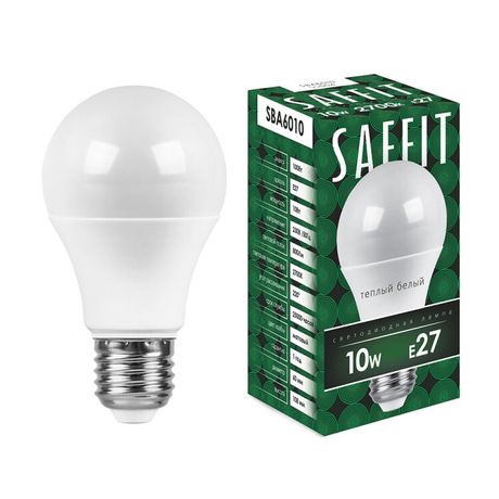 Лампа светодиодная SBA6010 10W 2700K 230V E27 A60 | 55004 SAFFIT FERON