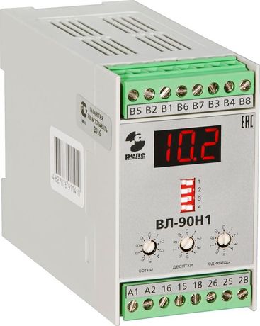 Реле времени ВЛ-90Н1 УХЛ4 5А 24...220В 50Гц/пост. 0.1с...999мин 2п счетчик импульсов цифровой индикатор и Автоматика A8223-76911410