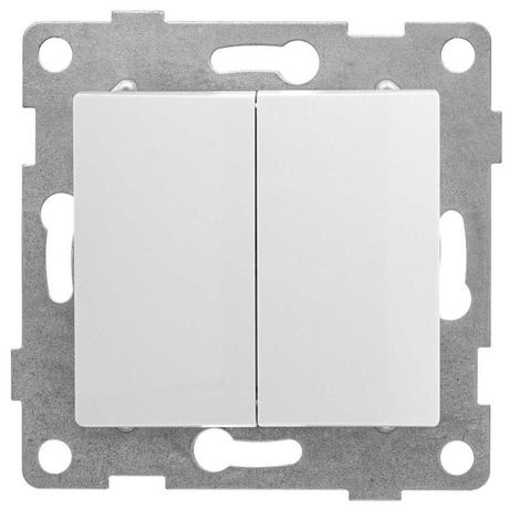 Выключатель 2-кл. СП Bravo 10А 250В механизм бел. матов. GUSI С10В2-041