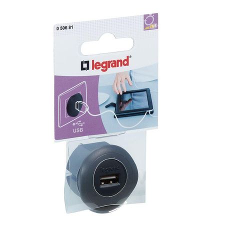 Устройство USB для зарядки 1.5А черн. Leg 050681 Legrand