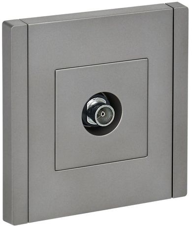 Розетка TV оконечная FORTE&PIANO FP528 сталь IEK FP-A10-O-K46